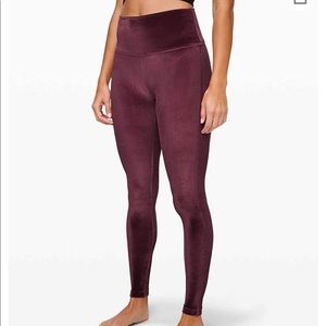 Lululemon Wunder Lounge velvet leggings
